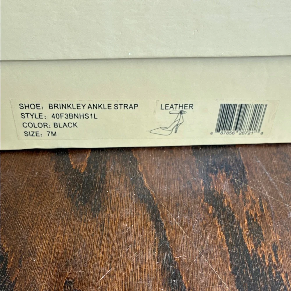 Michael Kors Black Pointed-Toe Ankle-Strap Stiletto Pumps - Picture 6 of 6